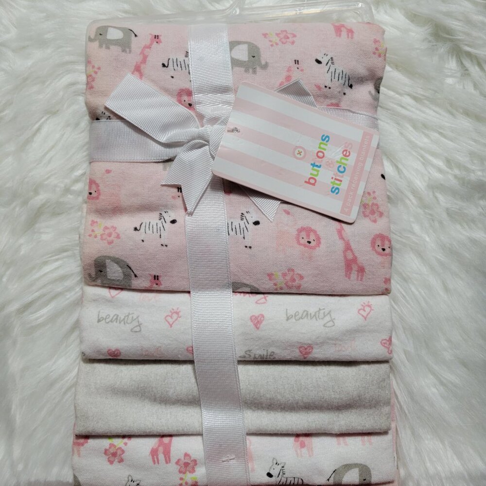 Elephant Themed Lovey, Rattle, & Receiving Blanket Set - Picture 6 of 8